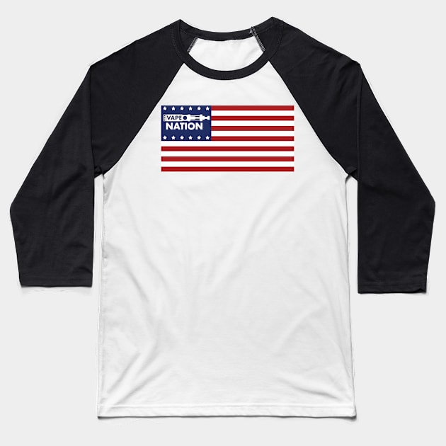 Vape Nation - Born in the U.S.A. Baseball T-Shirt by DankSpaghetti